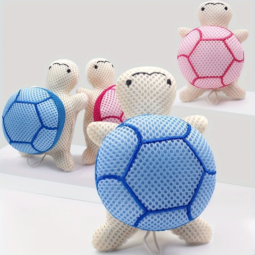 4 Pack Double-Sided Turtle Bath Ball Cute Shower Ball Light Beige Cleaning Body Exfoliating Bath Ball Reusable Bathing Tool Bathroom Accessories